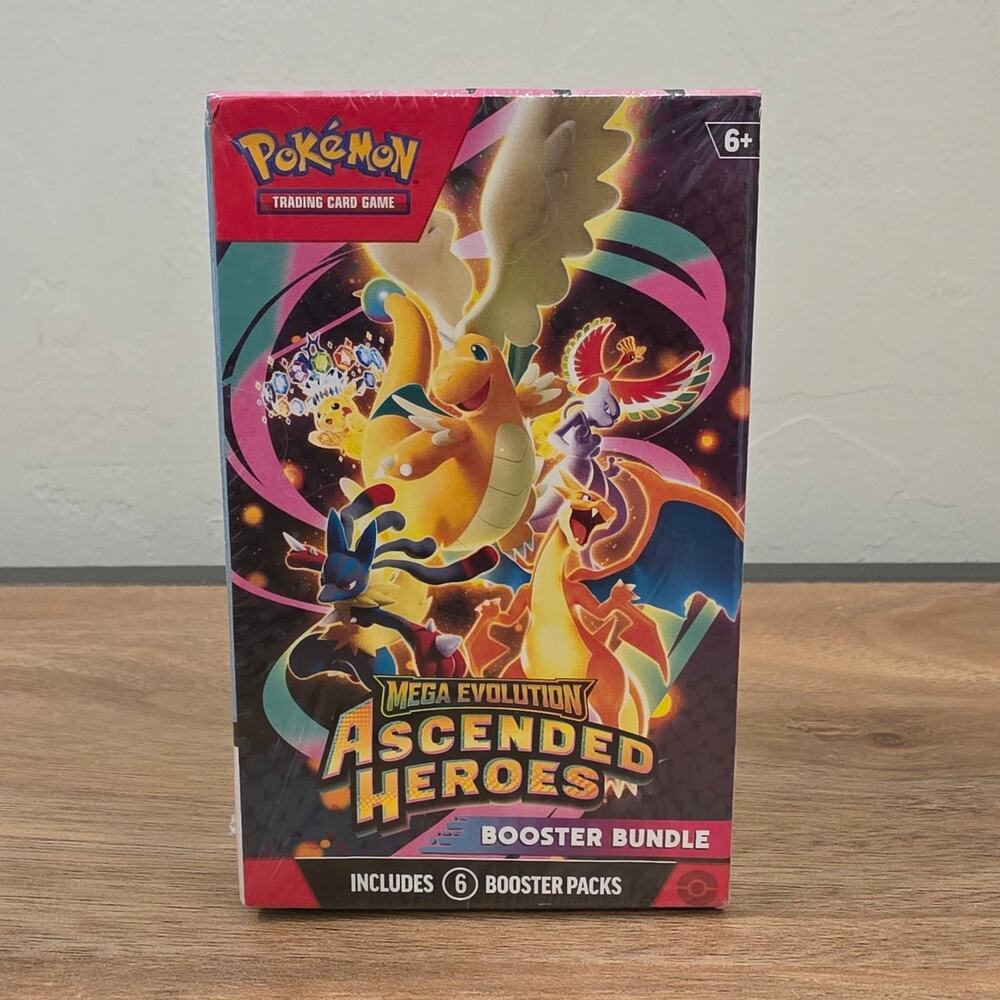 Pokemon TCG Mega Evolution Ascended Heroes Booster Bundle 6 Packs Factory Sealed